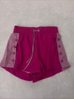 Magenta Pink Women's Athletic Shorts with Contrast Side Panels